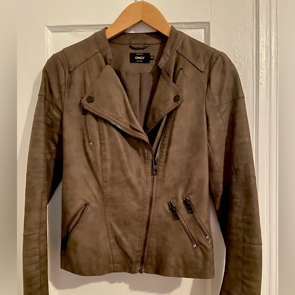 Only Ava Faux Leather Biker Jacket